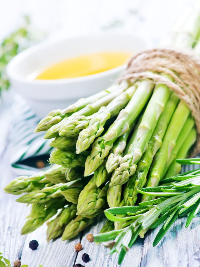 asparagus with salt and aroma spice on a table what to serve with ravioli