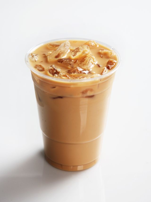 iced coffee in a plastic cup