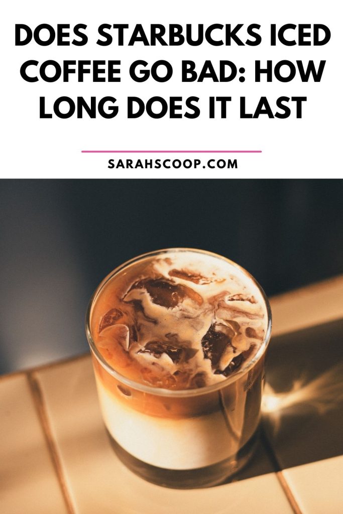 does Starbucks iced coffee go bad Pinterest image