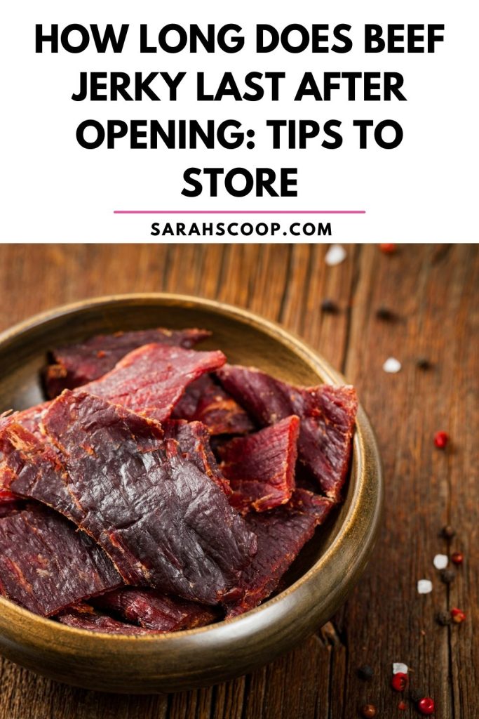 how long does beef jerky last after opening Pinterest image