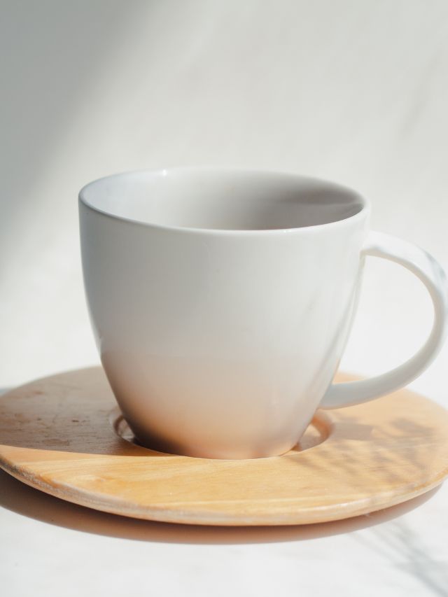 single coffee mug on a coaster