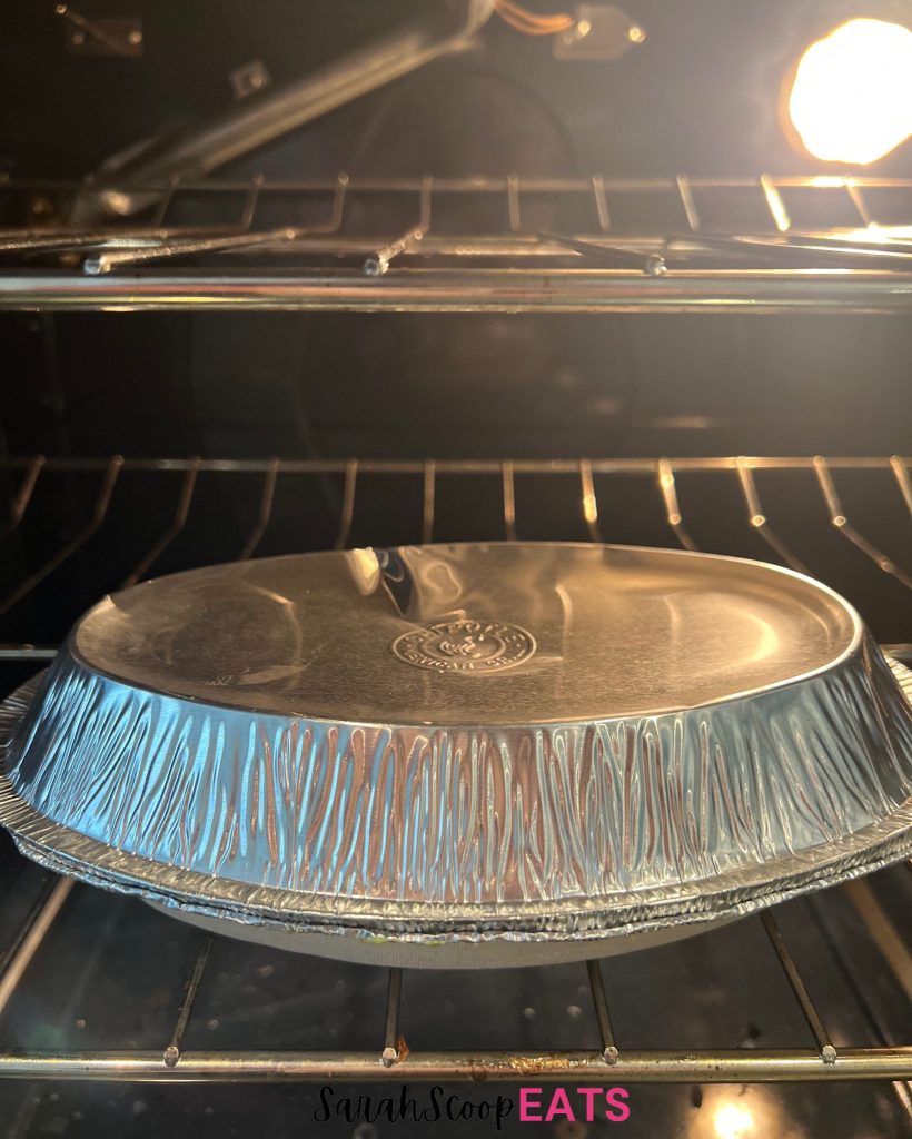a chipotle bowl in oven
