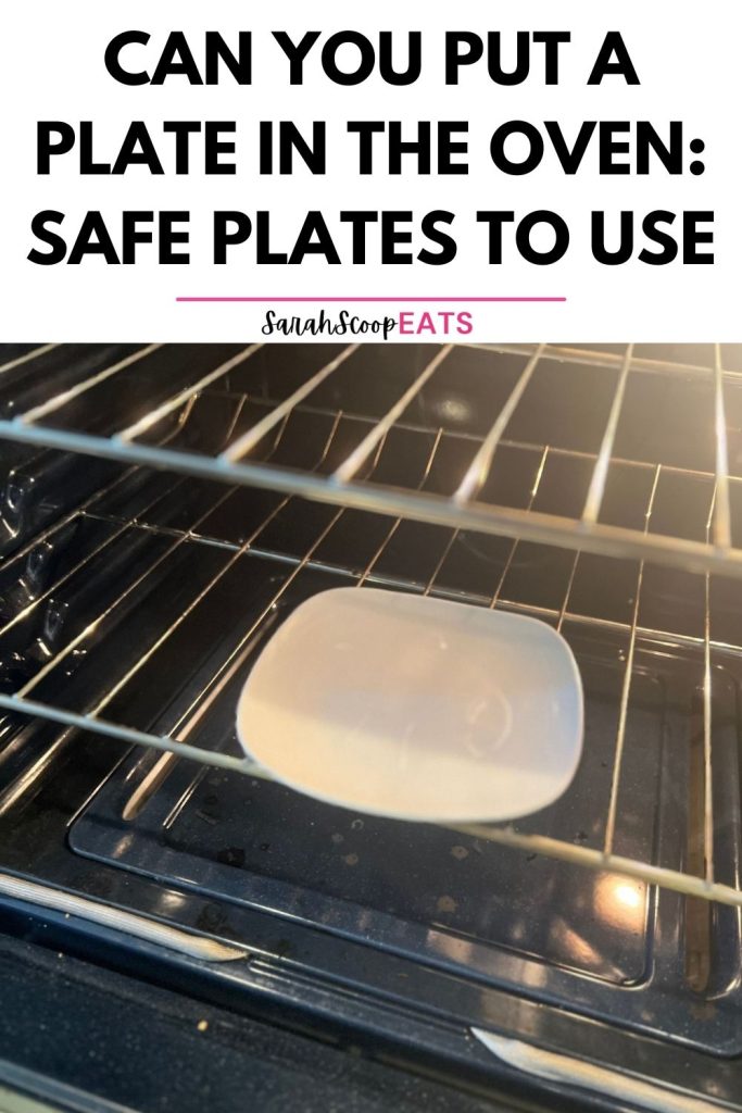 can you put a plate in the oven Pinterest image