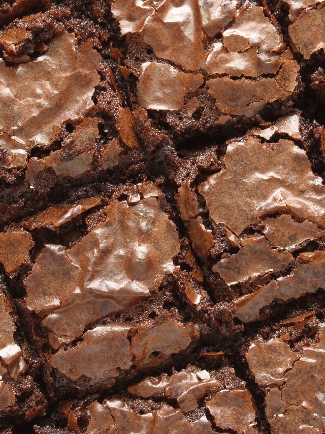 close up of chocolate brownies