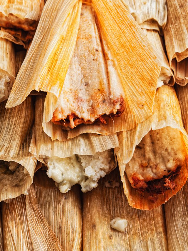 close up of cooked tamales