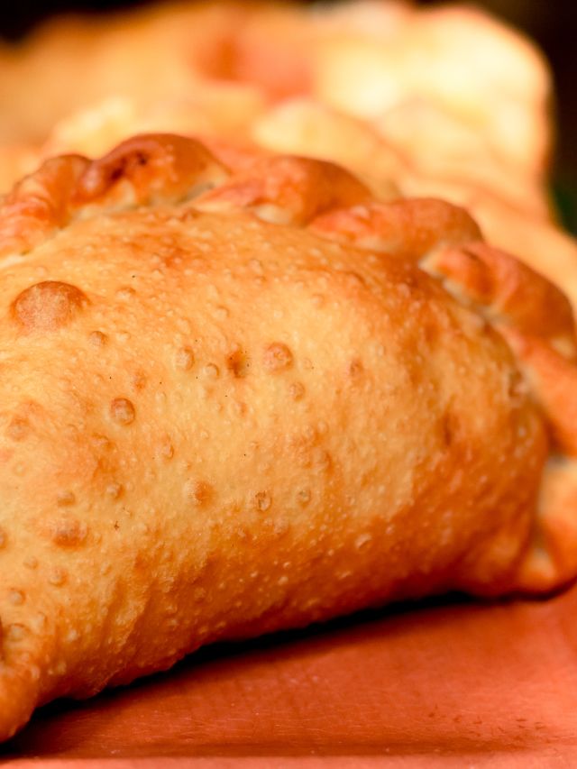 close up of cooked pasty