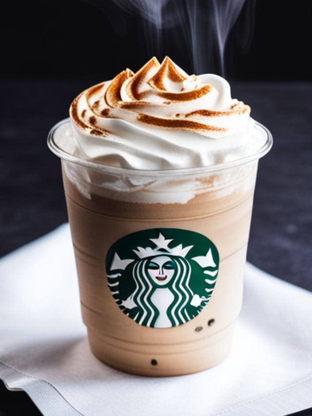 starbucks coffee with whipped cream and cinnamon on top