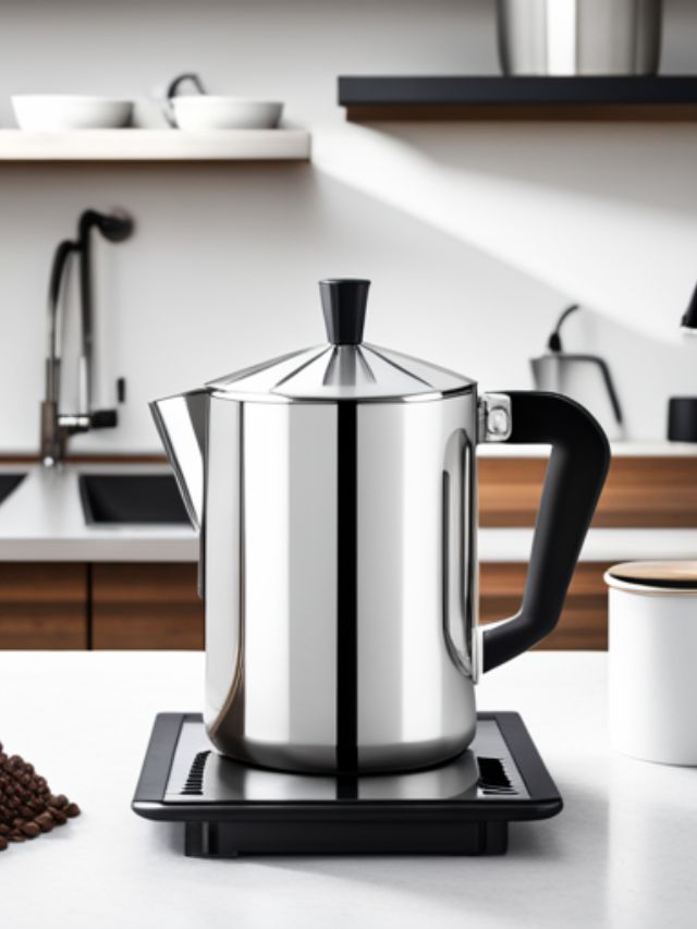 stovetop espresso coffee maker in kitchen