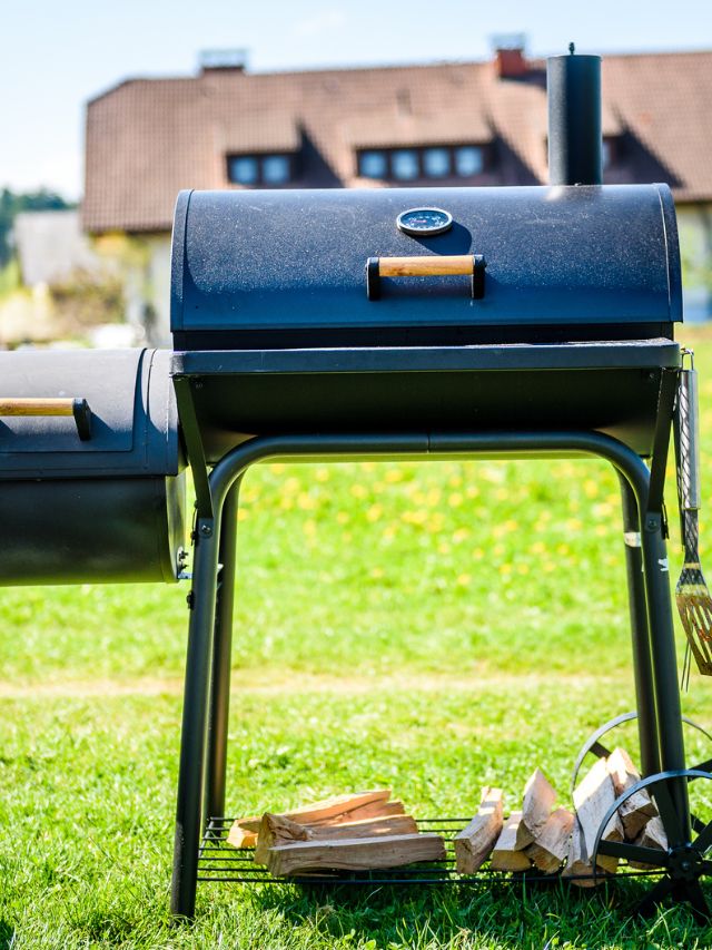 smoker grill sitting outside