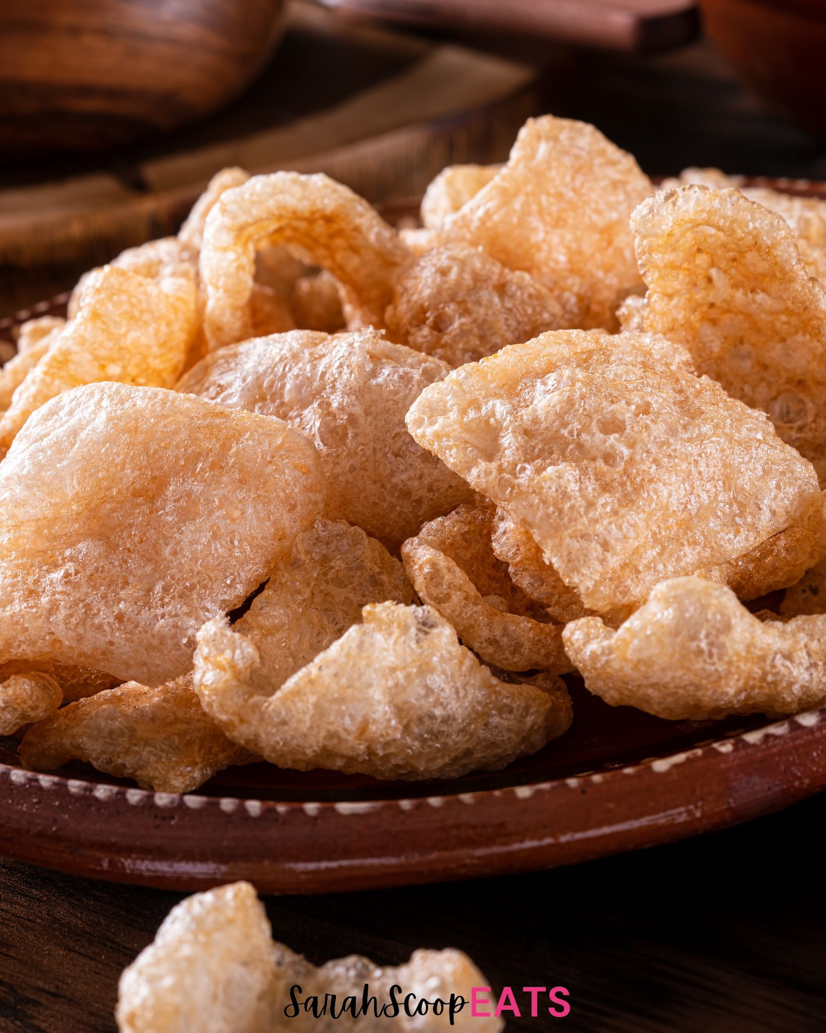 pork rinds on plate
