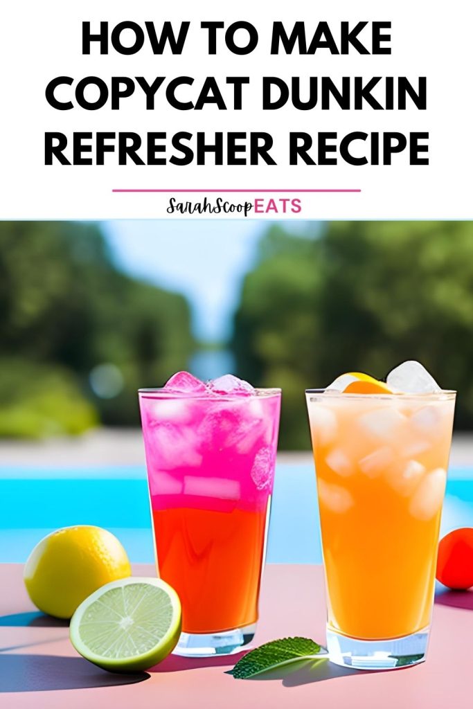 dunkin refresher recipe Pinterest image