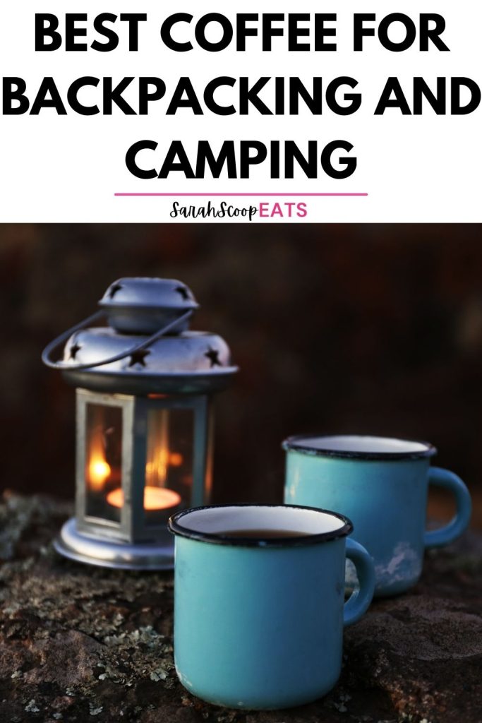 Best coffee for backpacking and camping Pinterest image
