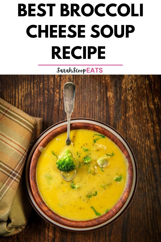 best broccoli cheese soup recipe Pinterest image