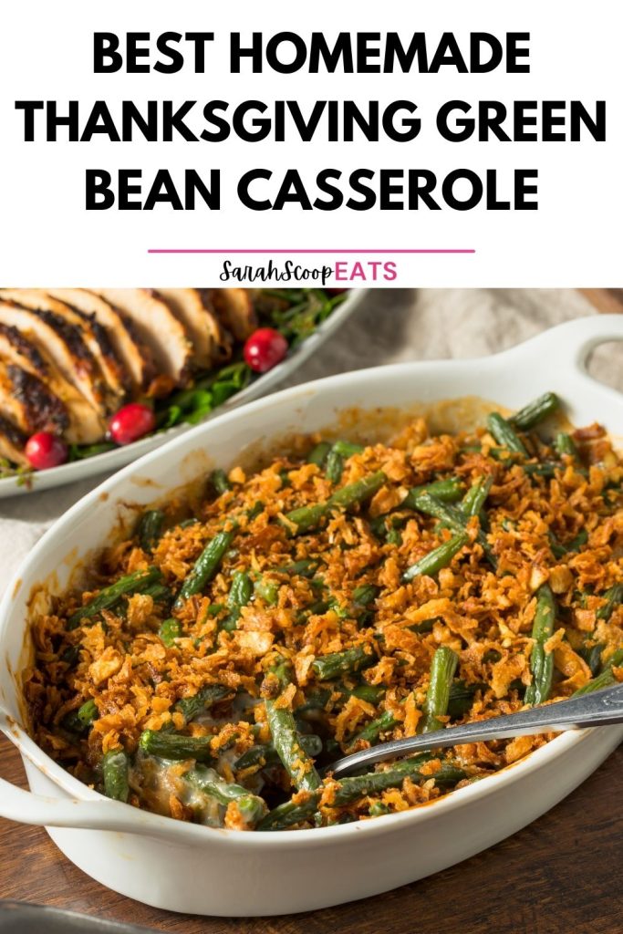 best homemade thanksgiving green bean casserole pinterest image