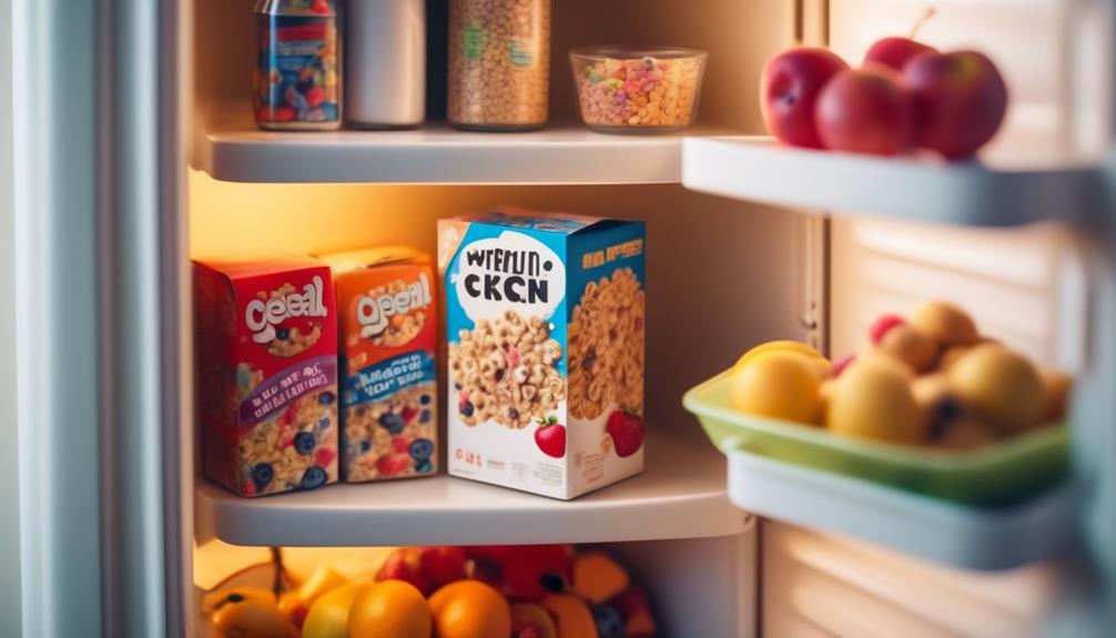 cereal storage in fridge