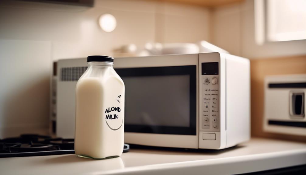 microwaving almond milk safely