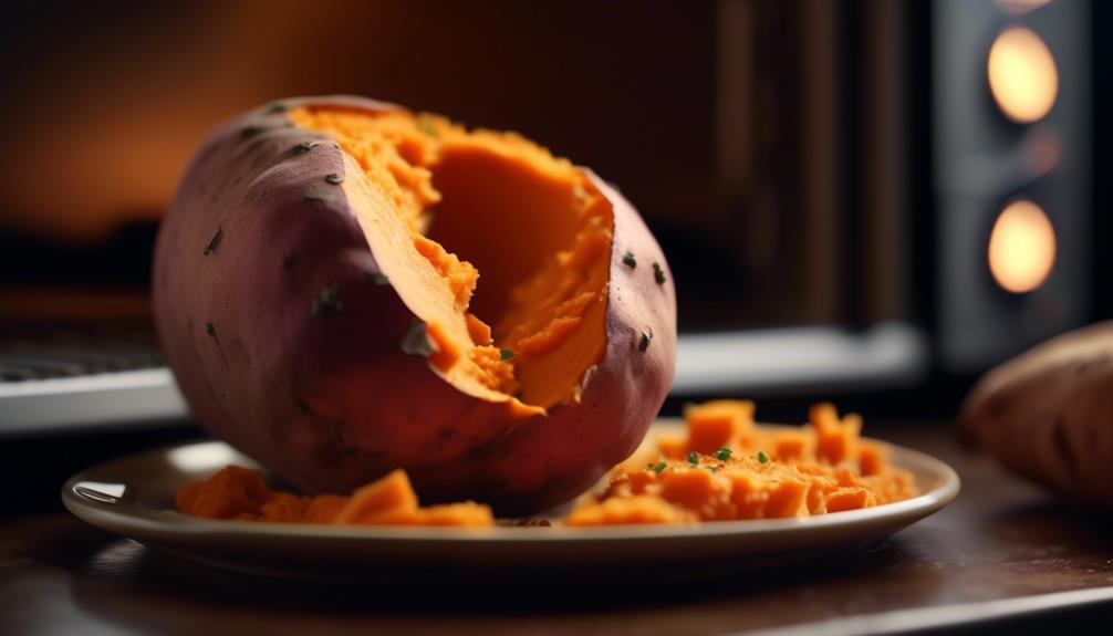 microwaving sweet potatoes efficiently