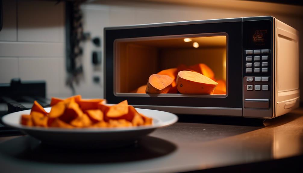 microwaving sweet potatoes quickly