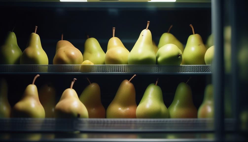 optimal storage for pears
