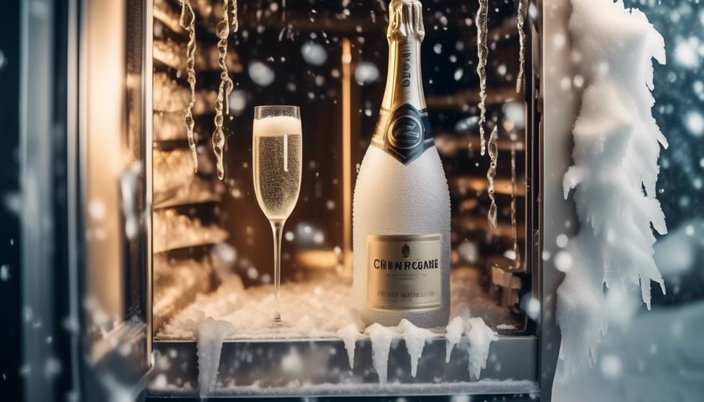 potential dangers of freezing champagne