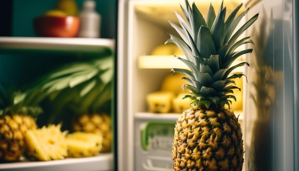 storing pineapple in refrigerator