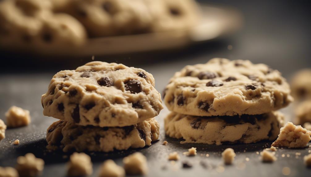 texture changes in cookies