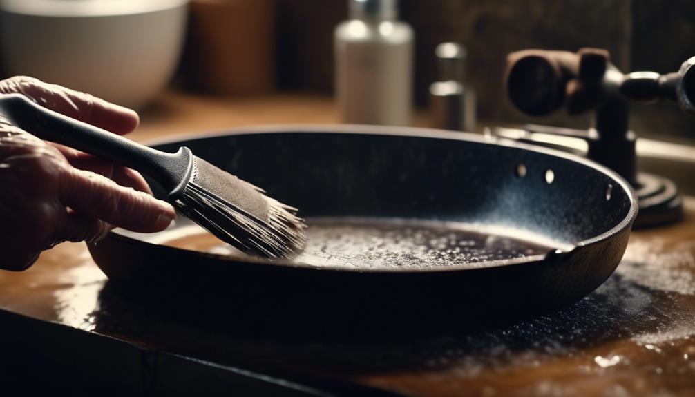 traditional skillet cleaning method