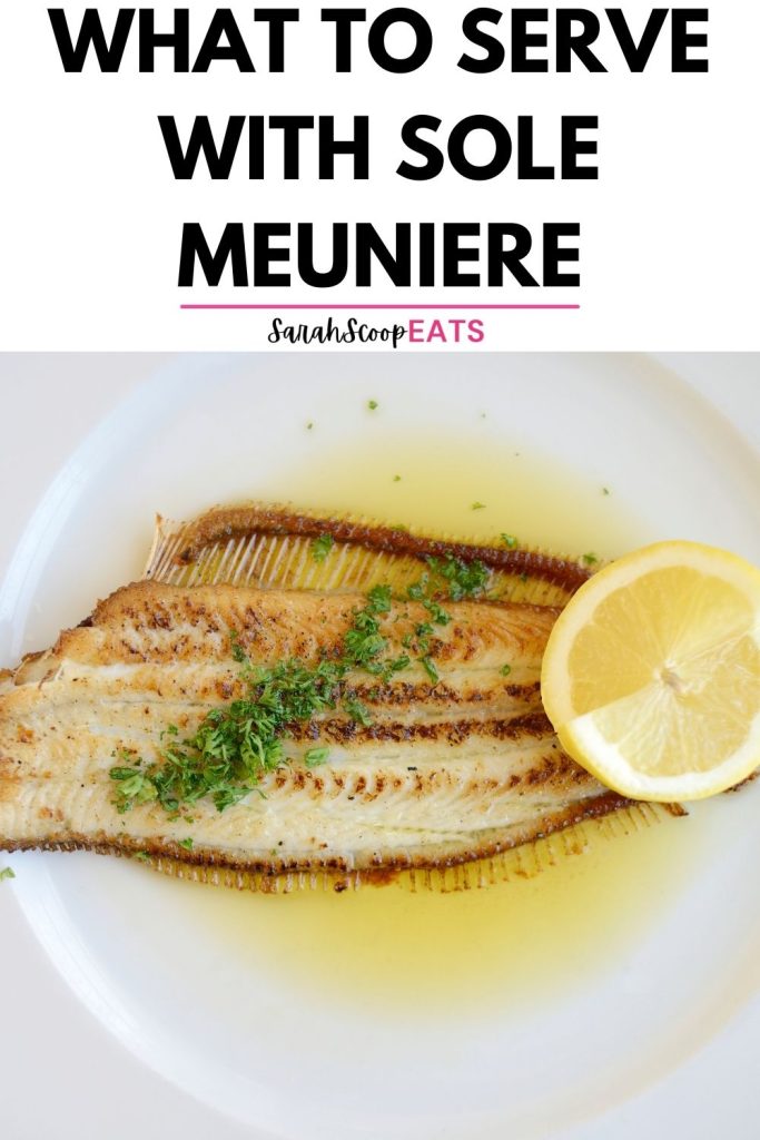 what to serve with sole meuniere Pinterest image