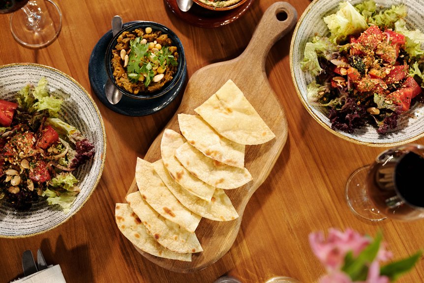 delicious accompaniments for hummus